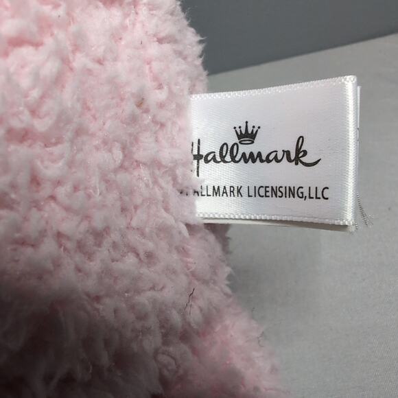 Hallmark Rosebud Elephant Plush Pink Sherpa Polka Dot Ears Very Soft Stuffed Toy - Picture 13 of 16